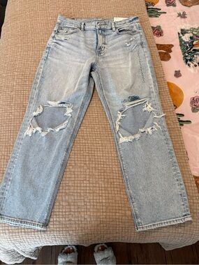 American Eagle Super High Rise Ankle Straight Jeans 8 short NWT